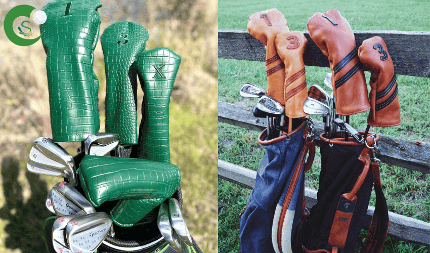   Executive Leather Monogram Line Golf Headcovers 