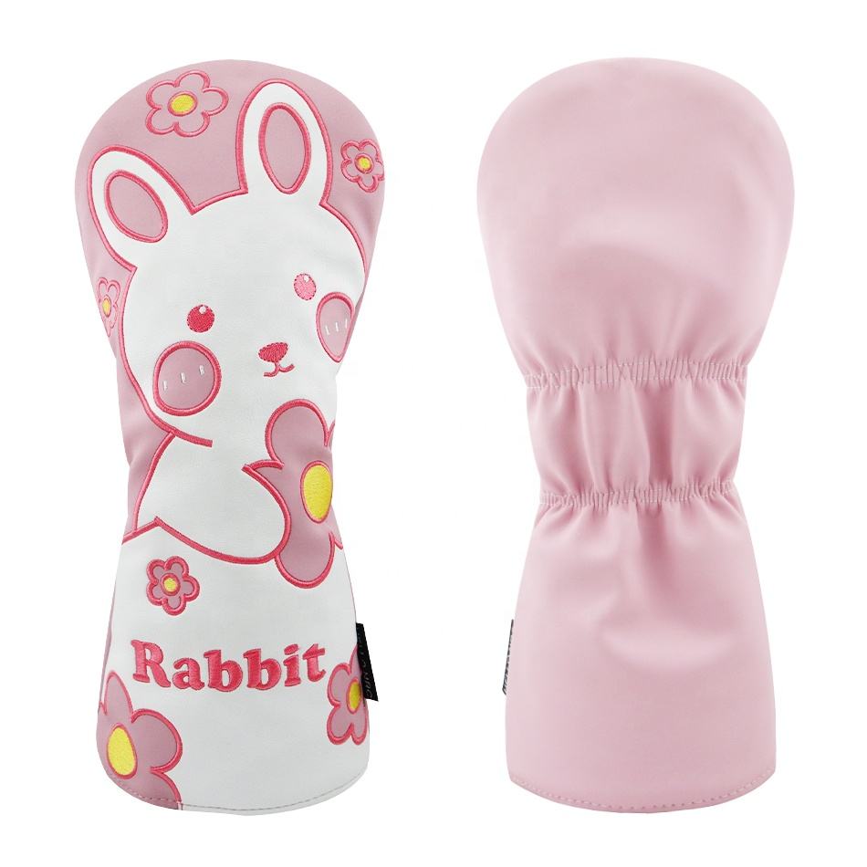 Custom Made Golf Driver Headcover Pink Leather