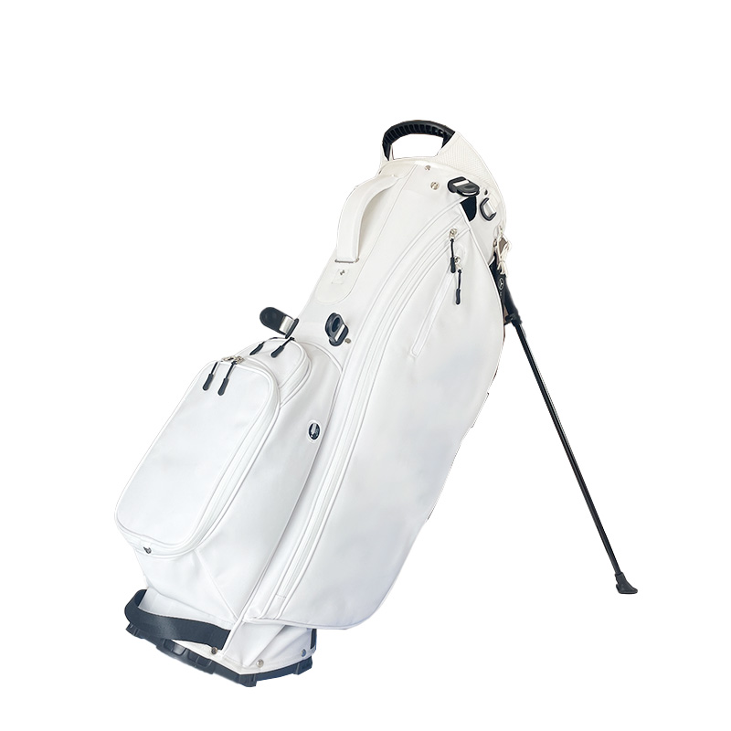 Custom White Canvas Golf Bag for Men with Stand 5-Way