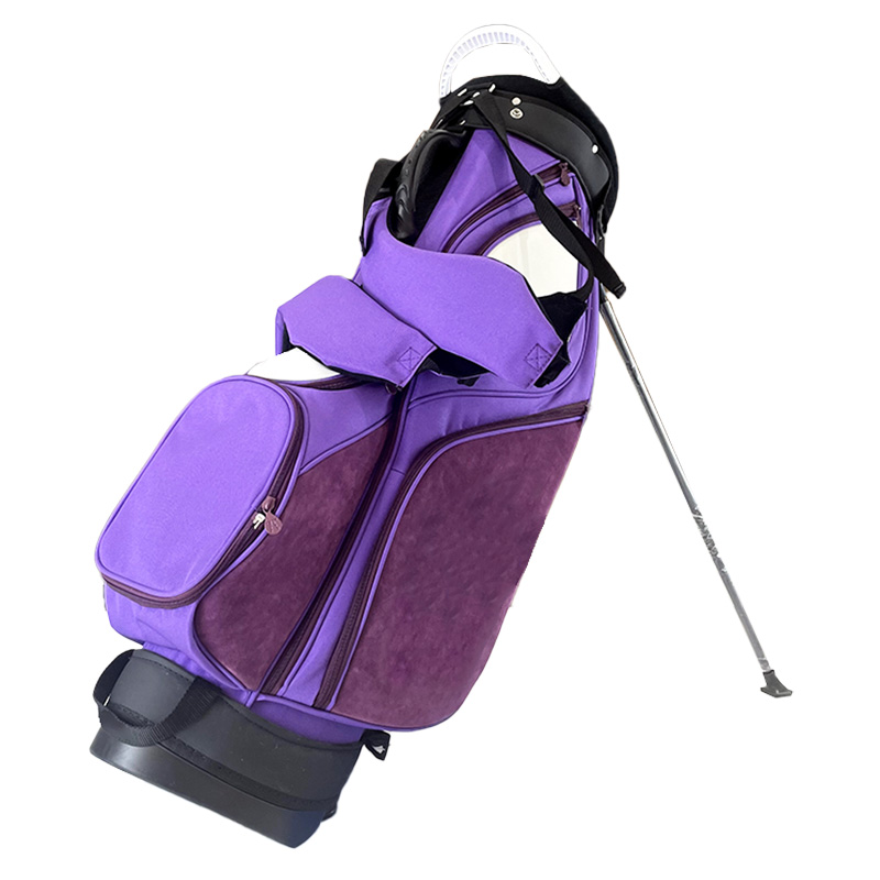 Purple Canvas 8 Ways Golf Bag With Stand Manufacturer