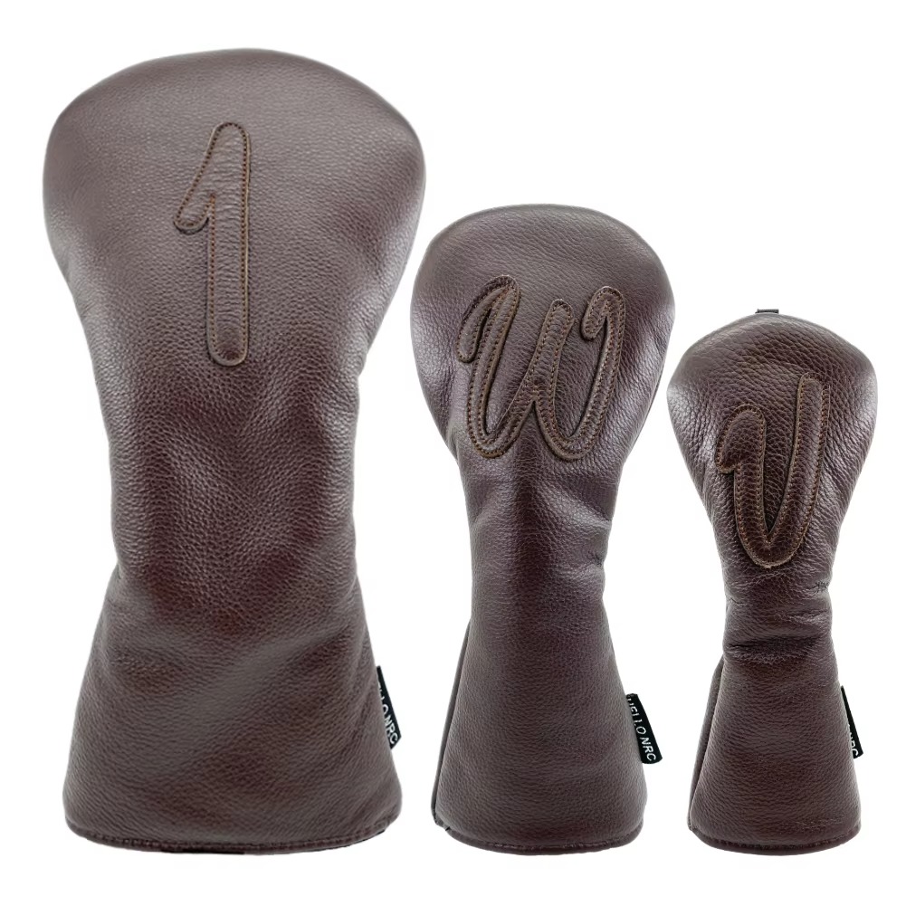 Wholesale Embroidered Leather Headcover Driver